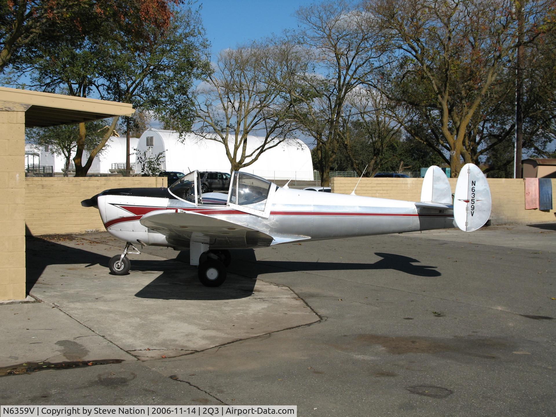 N6359V, 1965 Alon A2 Aircoupe C/N A-35, Beautiful 1965 Alon A2 Ercoupe in full sun @ University Airport, Davis, CA
