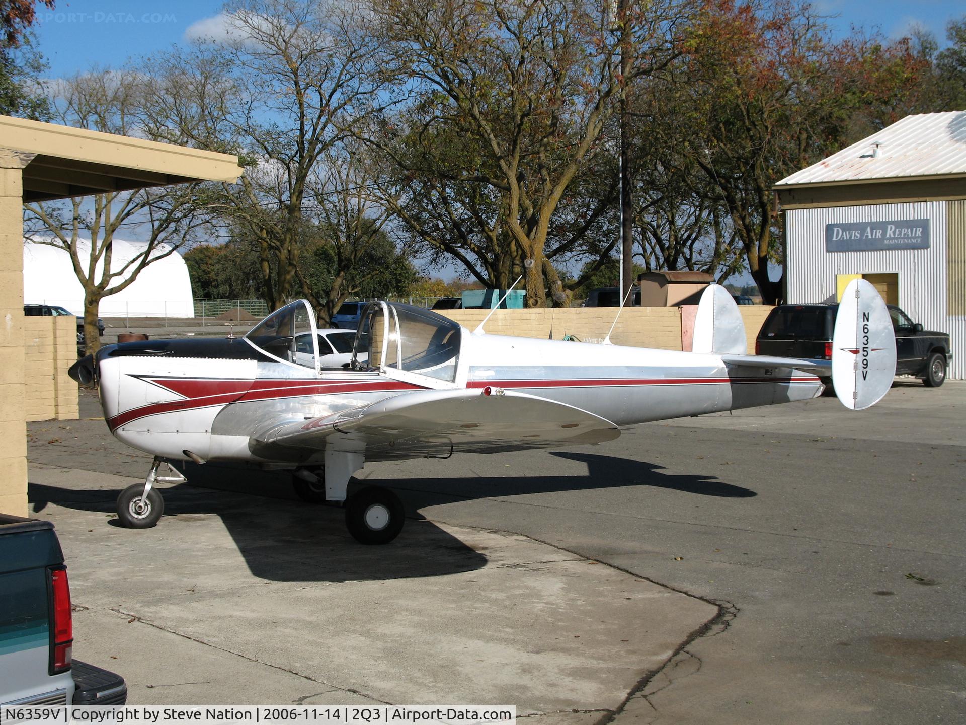 N6359V, 1965 Alon A2 Aircoupe C/N A-35, Beautiful 1965 Alon A2 Ercoupe in full sun @ University Airport, Davis, CA