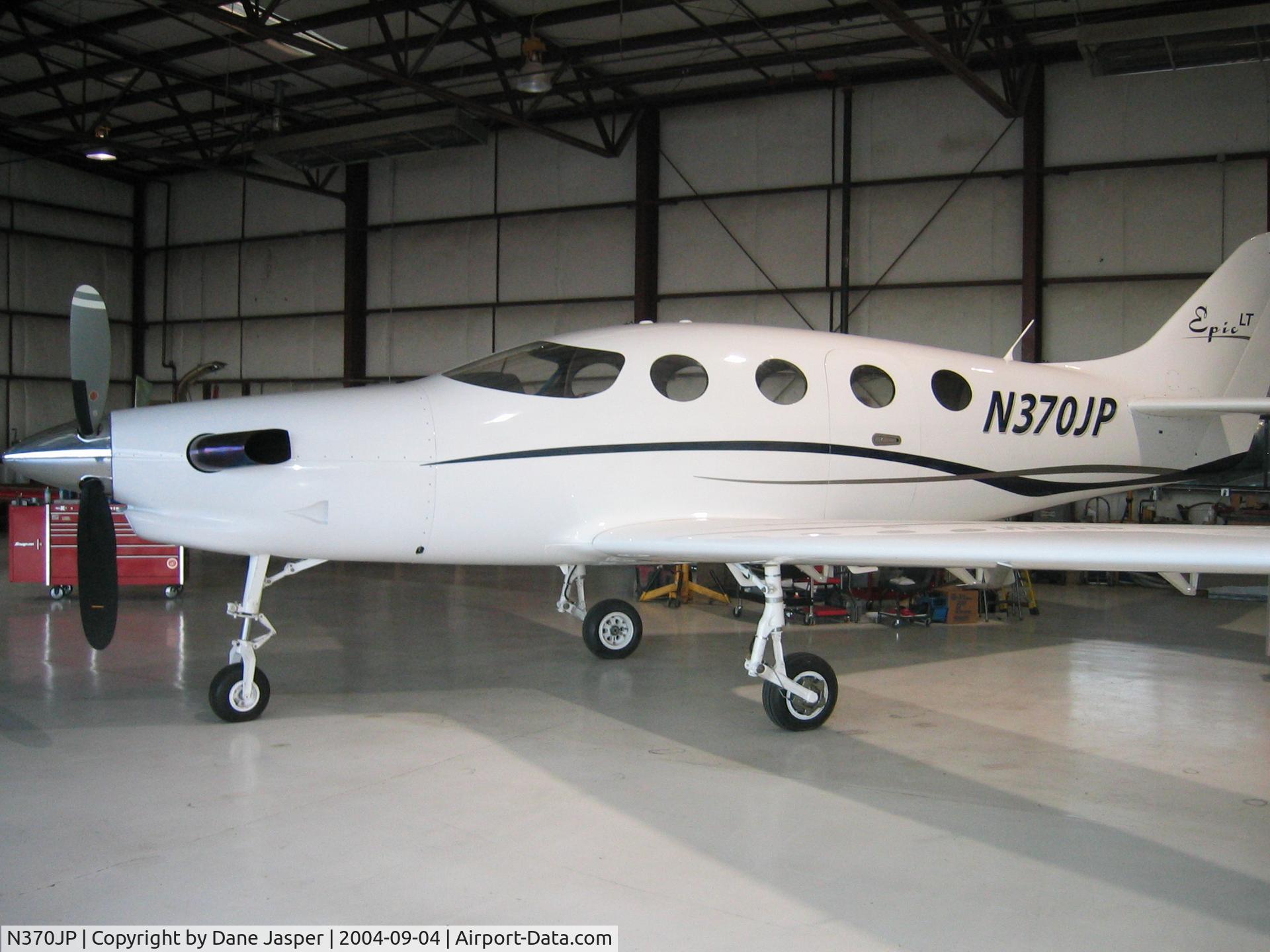 N370JP, 2004 AIR Epic LT C/N 001, In the hangar in Oregon