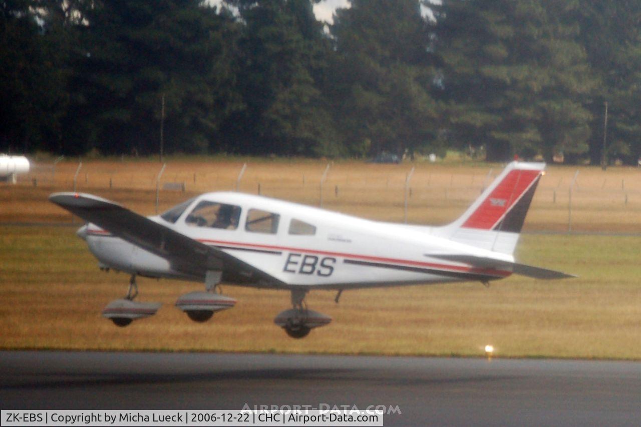 ZK-EBS, Piper PA-28-151 Cherokee C/N 28-7715056, Just before touching down at Christchurch