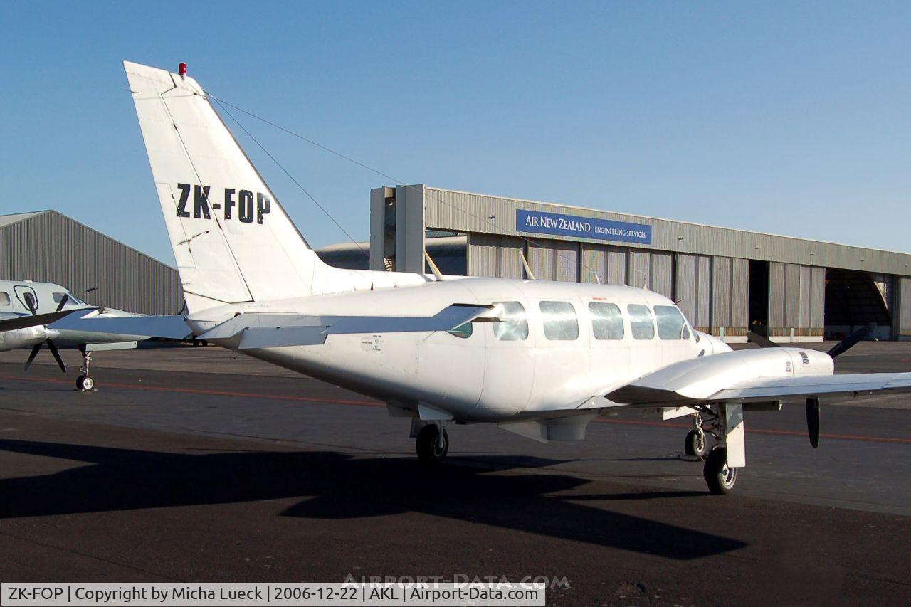 ZK-FOP, Piper PA-31-350 Chieftain C/N 31-7405227, Parked in Auckland