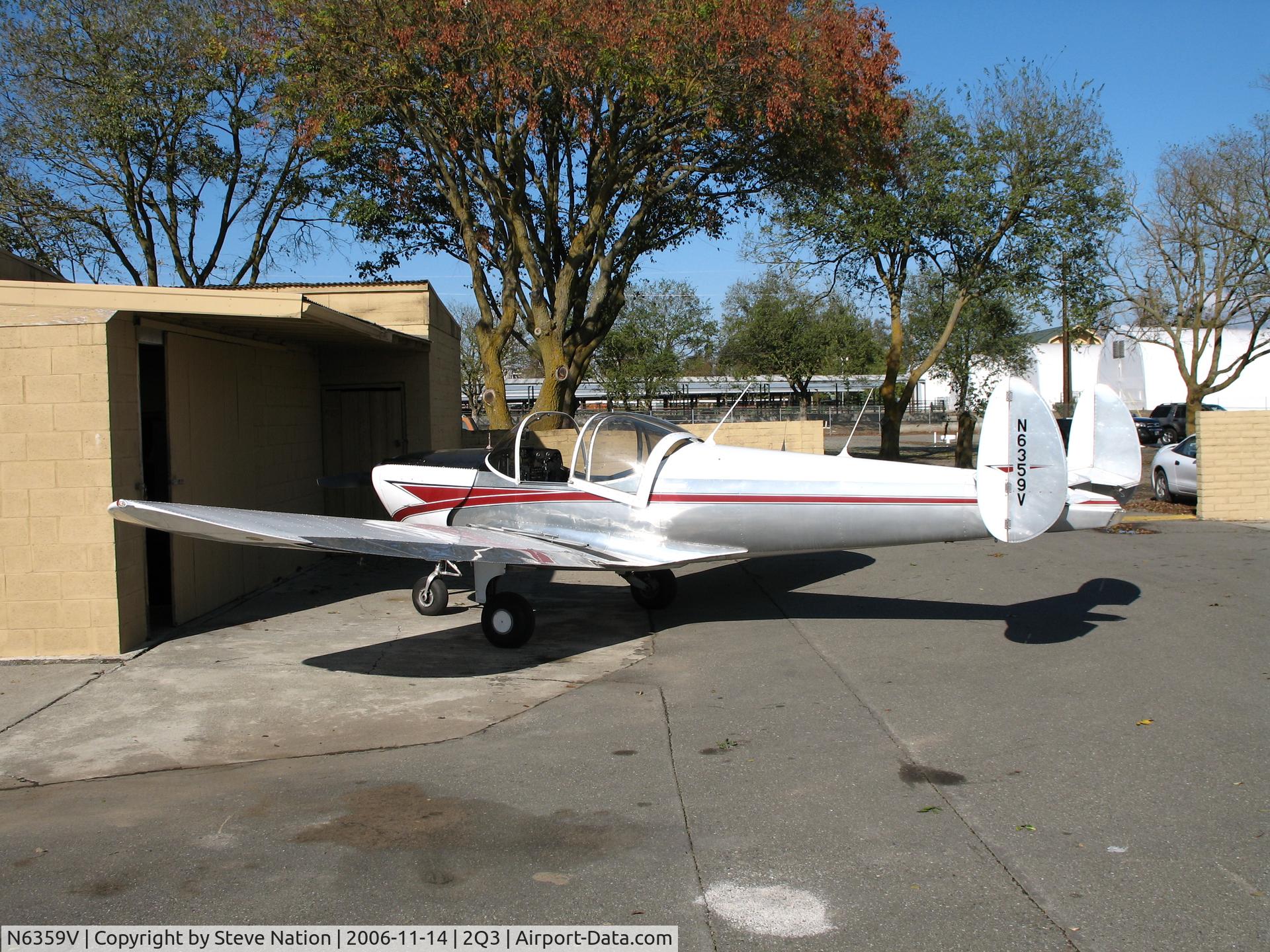 N6359V, 1965 Alon A2 Aircoupe C/N A-35, Beautiful 1965 Alon A2 Ercoupe in full sun @ University Airport, Davis, CA