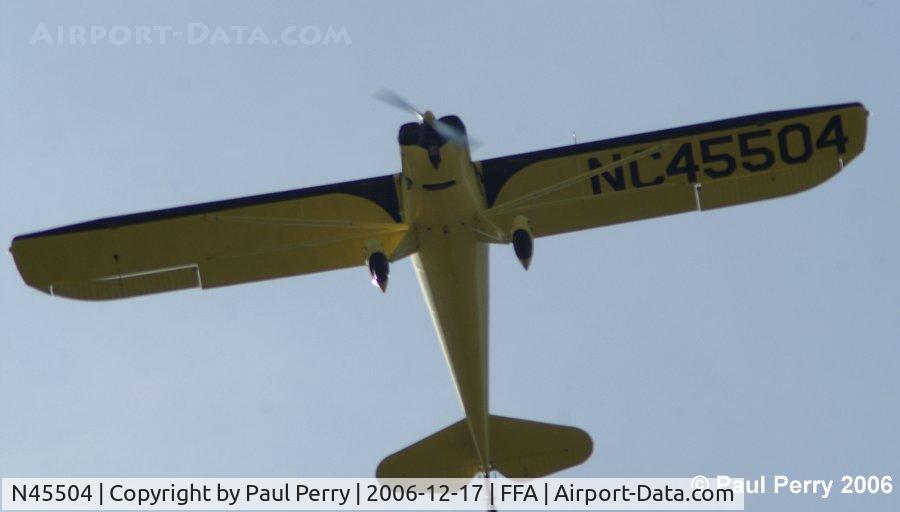 N45504, 1946 Luscombe 8A C/N 2031, Right over the pylon on the Big Kill Devil Hill