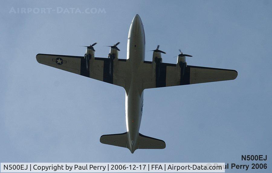 N500EJ, 1945 Douglas C-54E Skymaster (DC-4A) C/N DO316, Zooming overhead, looking splendid