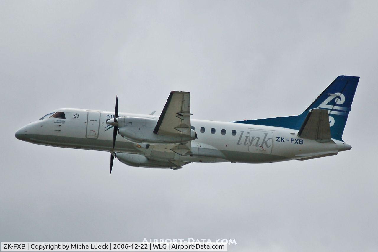 ZK-FXB, Saab SF340A C/N 340A-122, Climbing out of Wellington