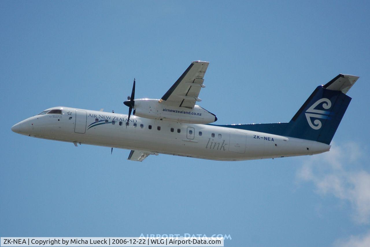 ZK-NEA, 2005 De Havilland Canada DHC-8-311 Dash 8 C/N 611, Climbing out of Wellington