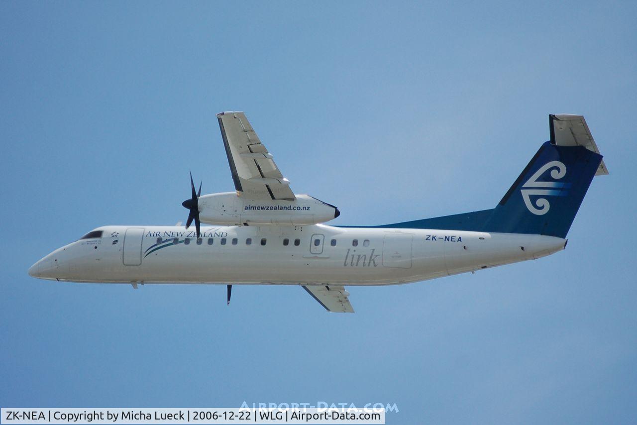 ZK-NEA, 2005 De Havilland Canada DHC-8-311 Dash 8 C/N 611, Climbing out of Wellington