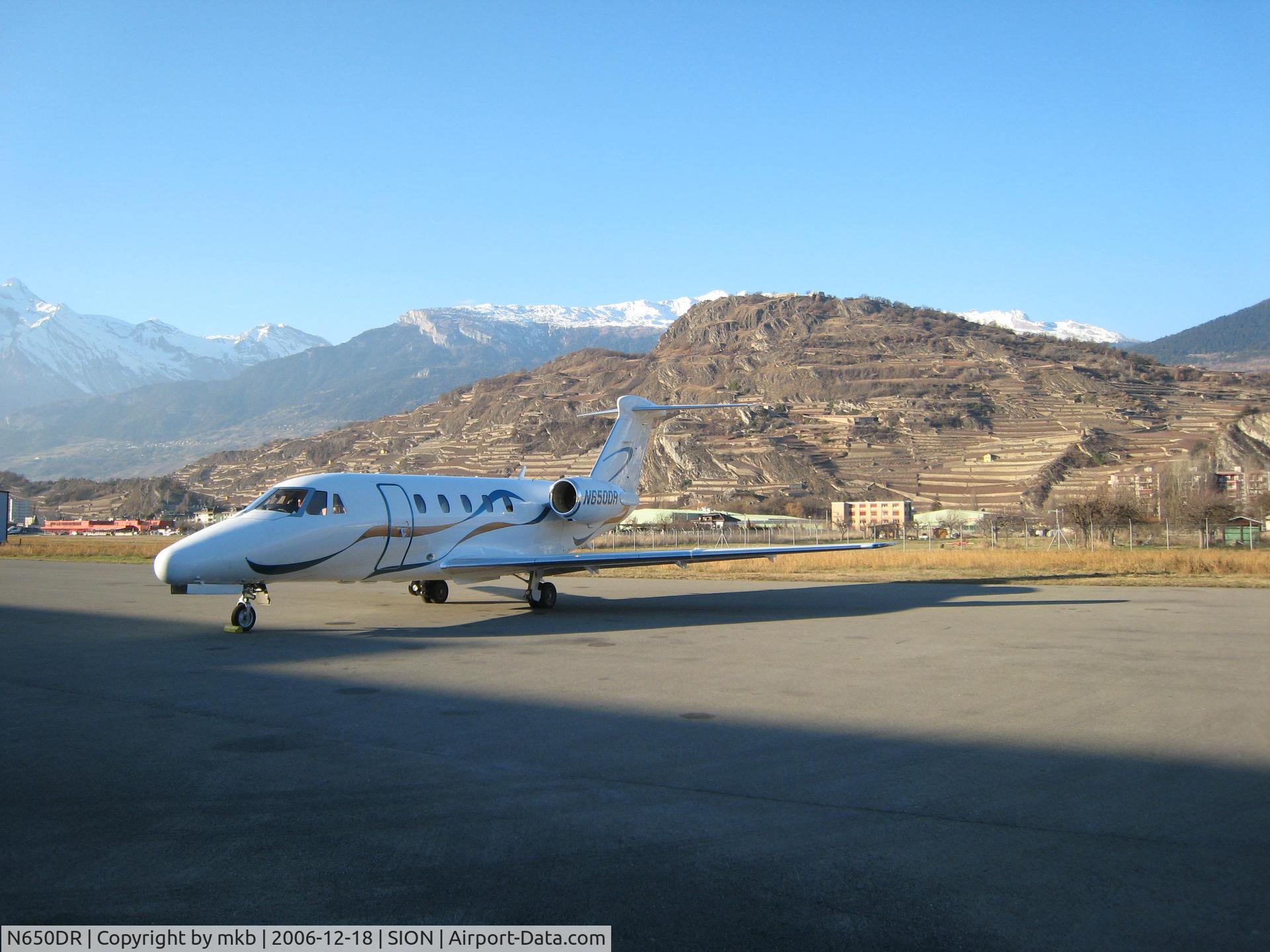 N650DR, 1990 Cessna 650 Citation III C/N 650-0181, N650DR at Sion