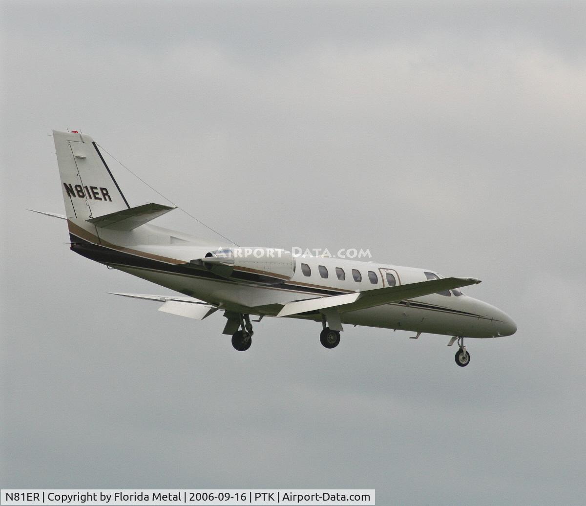 N81ER, 2007 Cessna 525B CitationJet CJ3 C/N 525B0190, Landing 9R