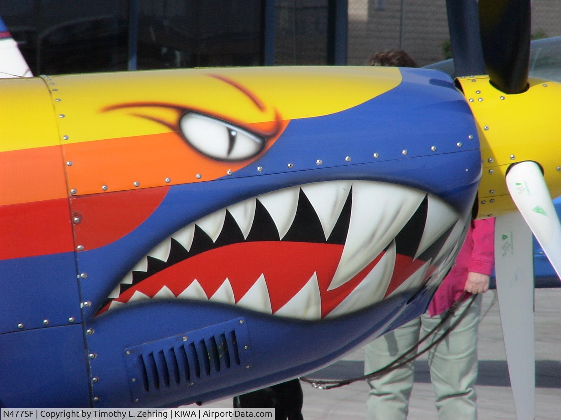 N477SF, 1999 Extra EA-300/L C/N 088, Nose Art