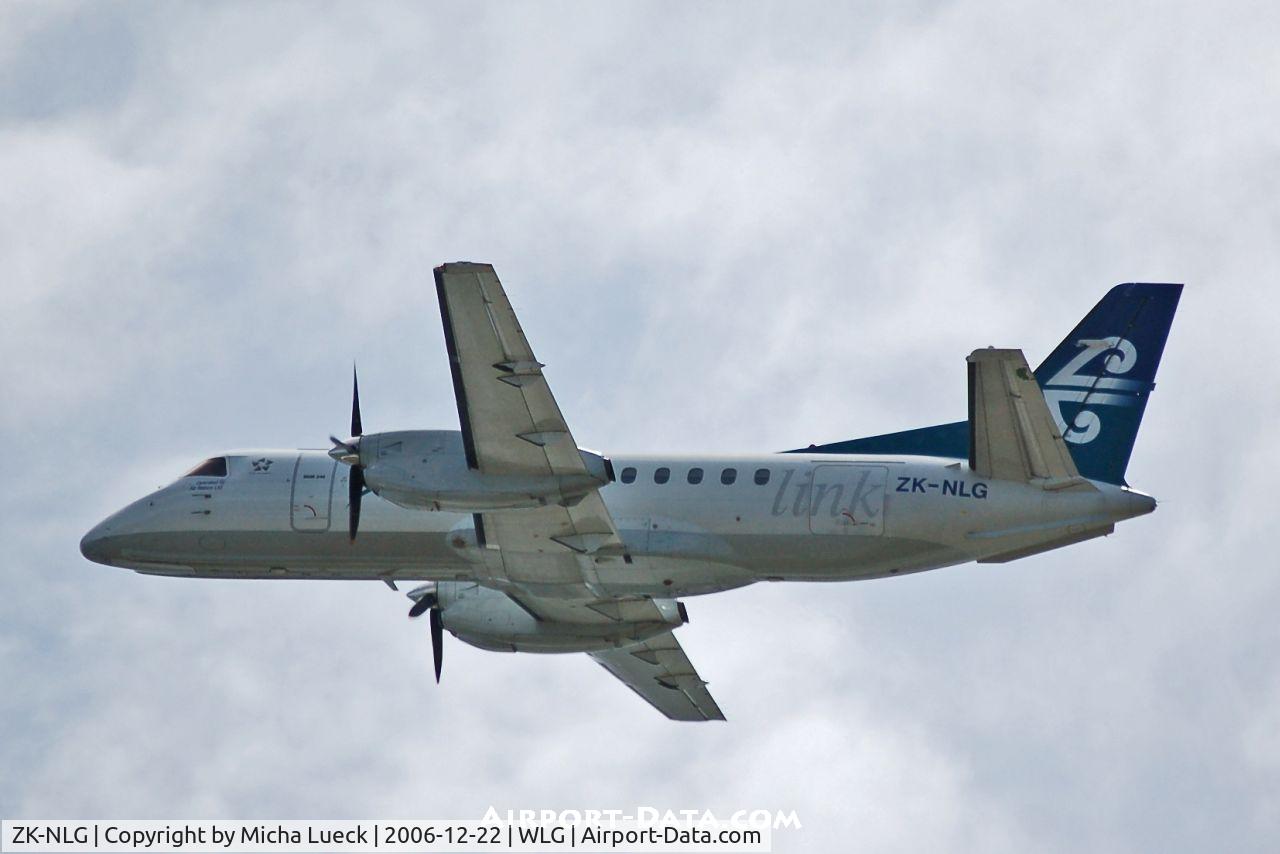 ZK-NLG, Saab SF340A C/N 340A-151, Climbing out of Wellington