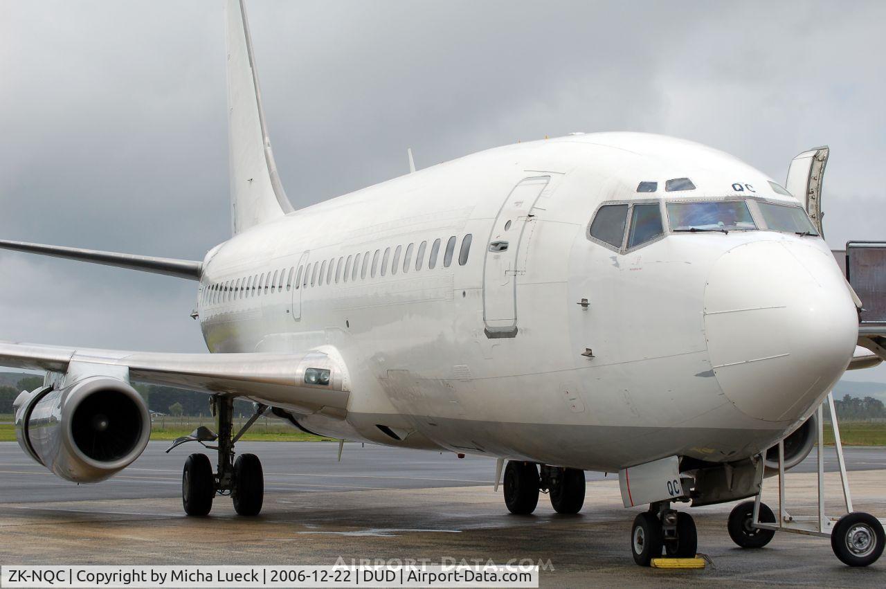 ZK-NQC, 1982 Boeing 737-219C C/N 22994, A 1-hr stop in Dunedin, on today's Auckland-Christchurch-Wellington-Auckland charter rotation