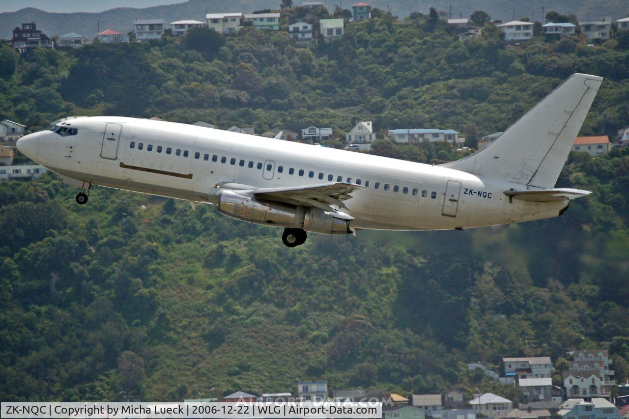 ZK-NQC, 1982 Boeing 737-219C C/N 22994, Climbing out of Wellington