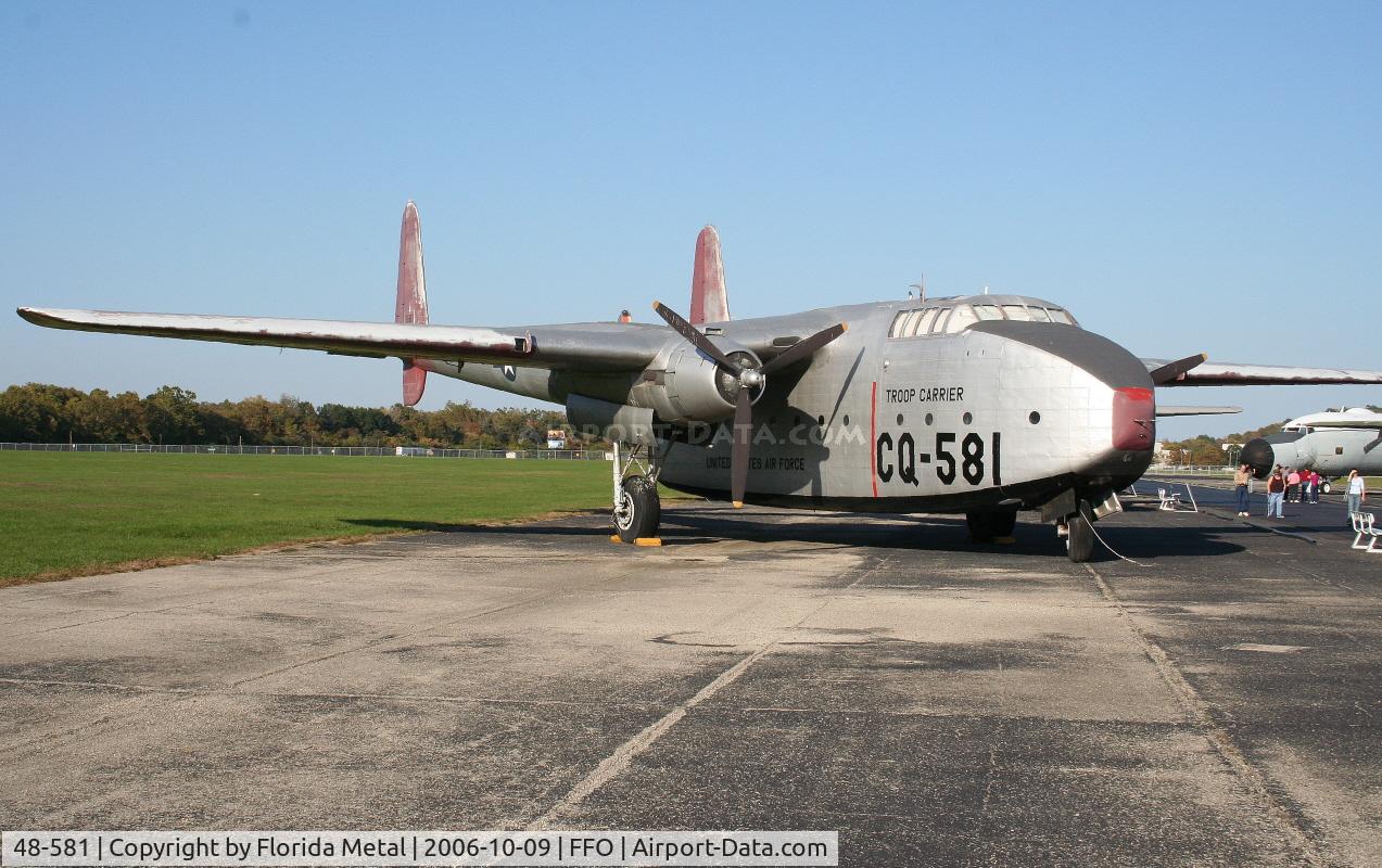 48-581, 1948 Fairchild C-82A Packet C/N 10216, Fairchild C-82 Packet