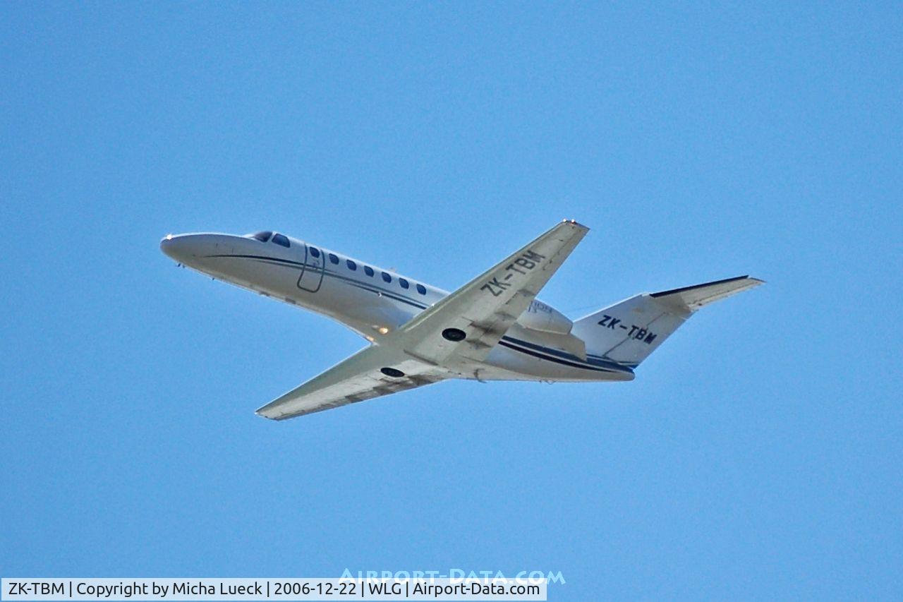 ZK-TBM, 2005 Cessna 525B CitationJet CJ3 C/N 525B-0027, Climbing out of Wellington