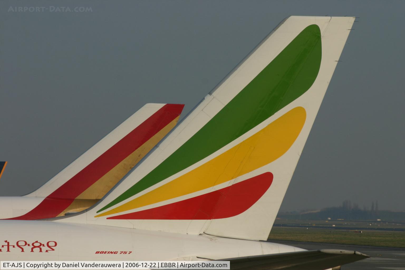 ET-AJS, 1990 Boeing 757-260/PF C/N 24845/300, just the tail