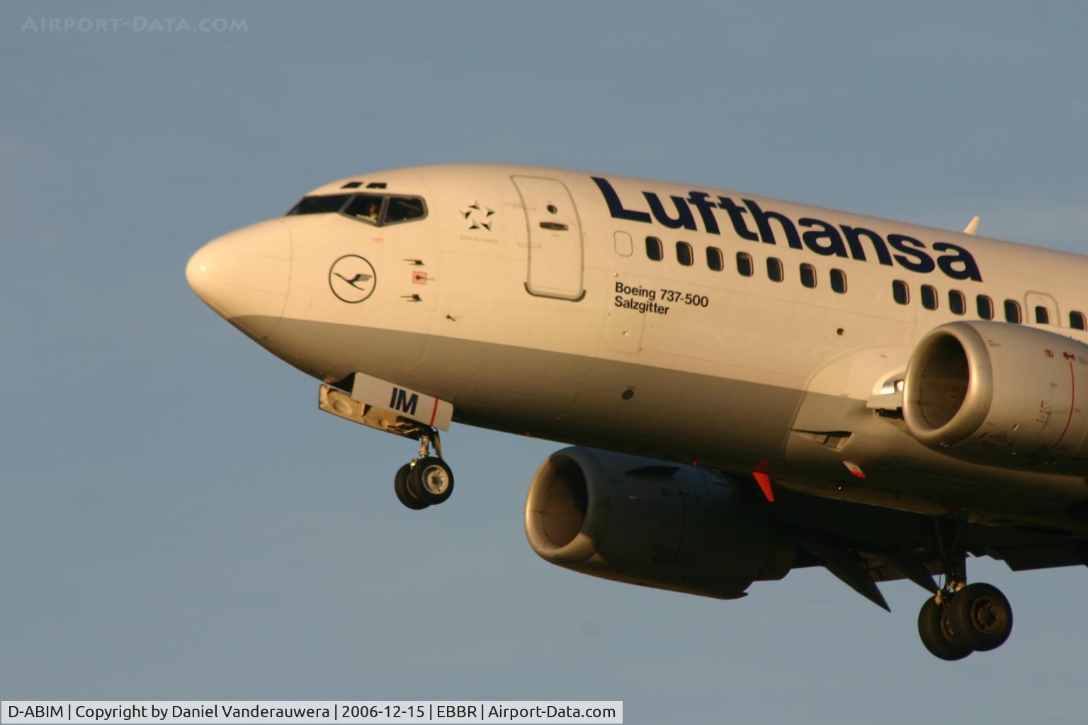 D-ABIM, 1991 Boeing 737-530 C/N 24937, the sun in december