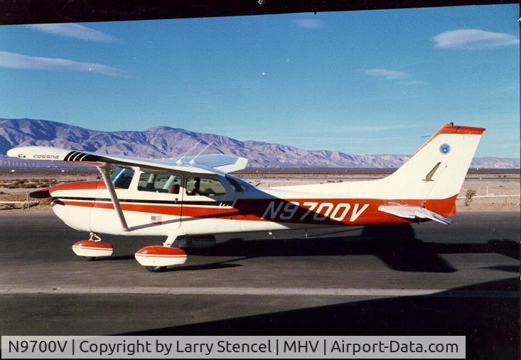 N9700V, 1974 Cessna 172M C/N 17264479, At MHV hangar .. Sierras in background