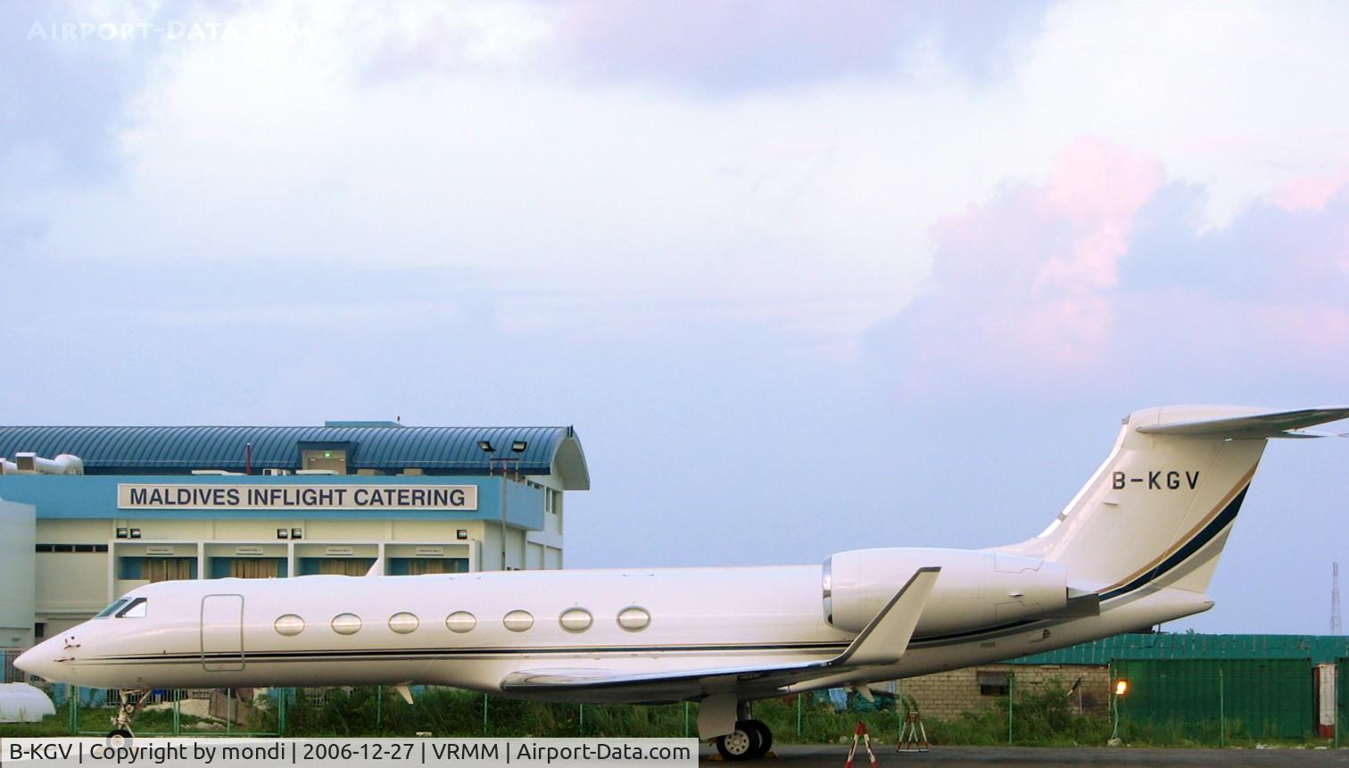 B-KGV, 2006 Gulfstream Aerospace GV-SP (G550) C/N 5111, Parked at Male International Airport