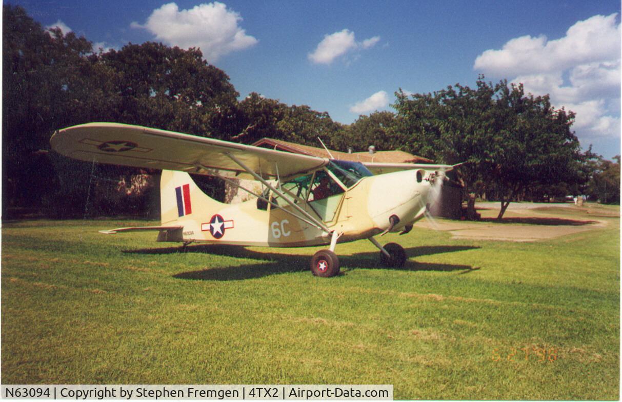 N63094, 1944 Stinson L-5 Sentinel C/N 76-421, Visiting at Stagecoach Hills