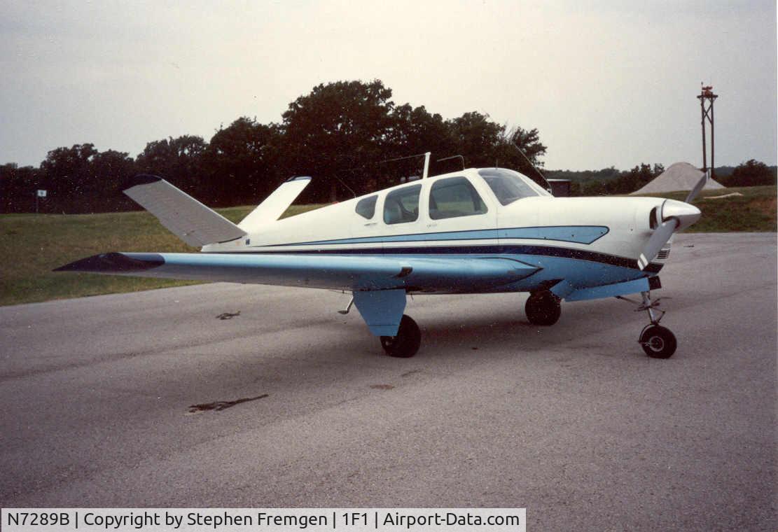 N7289B, 1958 Beech J35 Bonanza C/N D-5649, At Lake Murray, OK