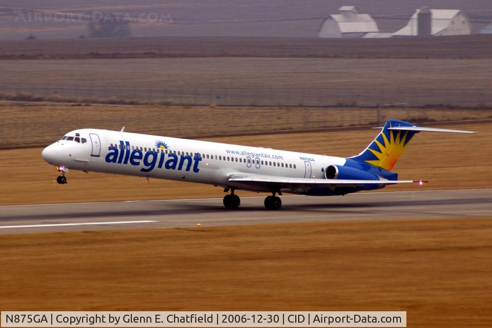 N875GA, 1995 McDonnell Douglas MD-83 (DC-9-83) C/N 53468, Departing runway 9