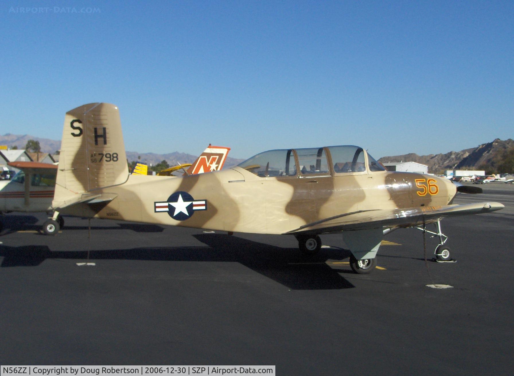 N56ZZ, Beech T-34A (A45) Mentor C/N G-798, Beech T-34A MENTOR, USAF version, Continental IO-470 upgrade from Continental O-470-13 225 Hp