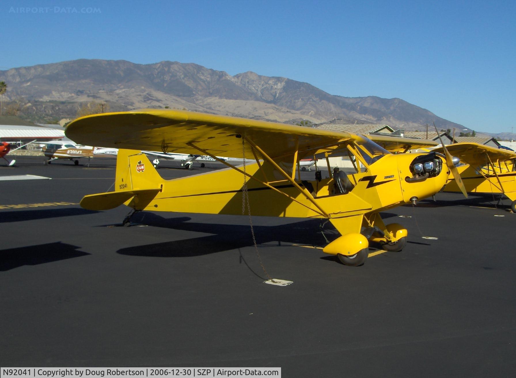 N92041, 1946 Piper J3C-65 Cub C/N 16474, 1946 Piper J3C-65 CUB, Continental A&C65 65 Hp