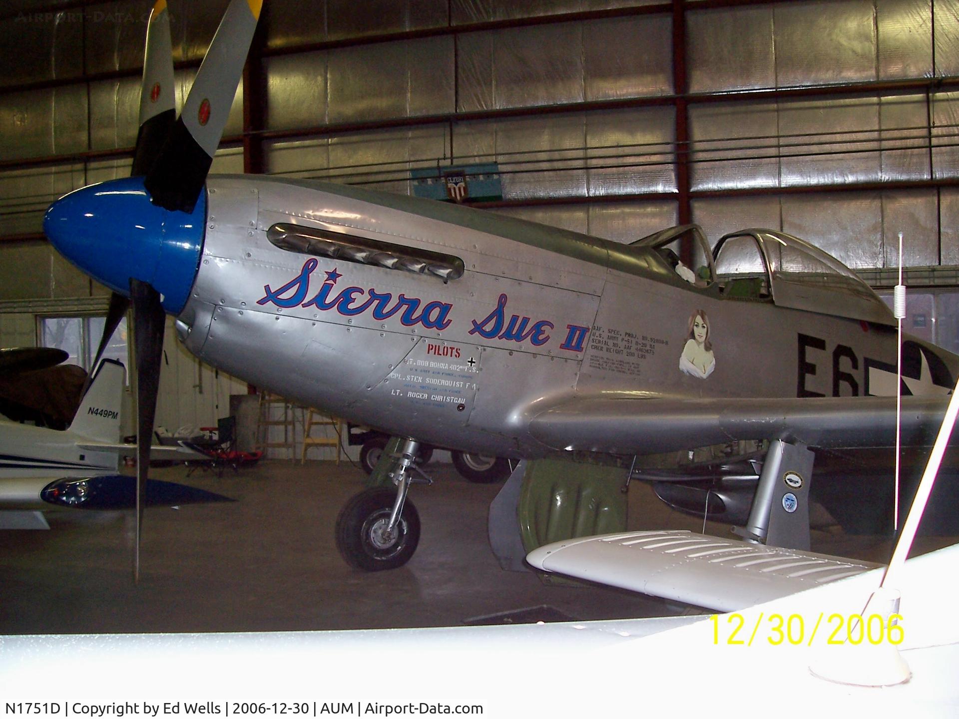N1751D, 1944 North American P-51D Mustang C/N 122-31401 (44-63675), Winter resting place