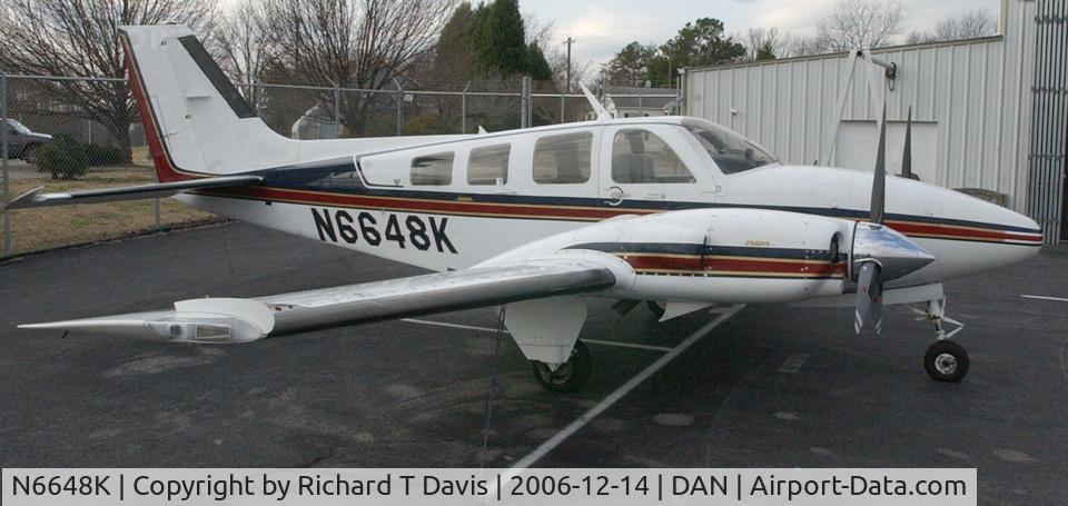 N6648K, 1979 Beech 58P Baron C/N TJ-204, 1979 Beech 58P in Danville Va.