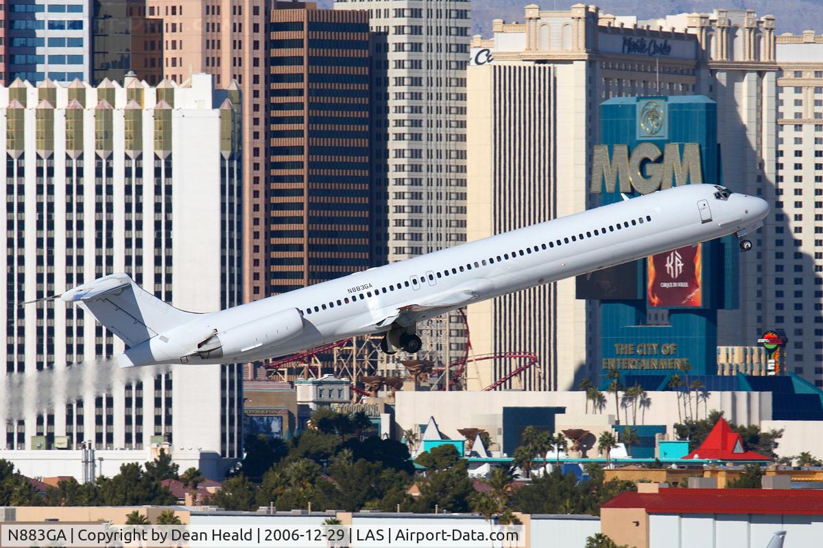 N883GA, 1987 McDonnell Douglas MD-83 (DC-9-83) C/N 49710, Allegiant Air N883GA (FLT AAY452) climbing out from RWY 01R enroute to Wichita Mid Continent (KICT).