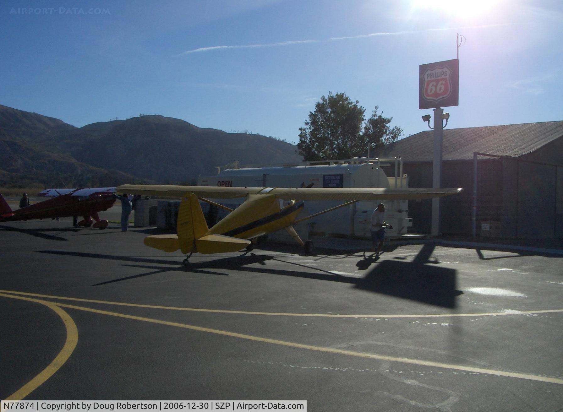 N77874, 1946 Luscombe 8A C/N 3601, 1946 Luscombe 8A, Continental C85 85 Hp, refueling