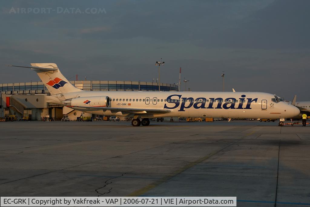 EC-GRK, 1989 McDonnell Douglas MD-87 (DC-9-87) C/N 49827, Spanair MD87