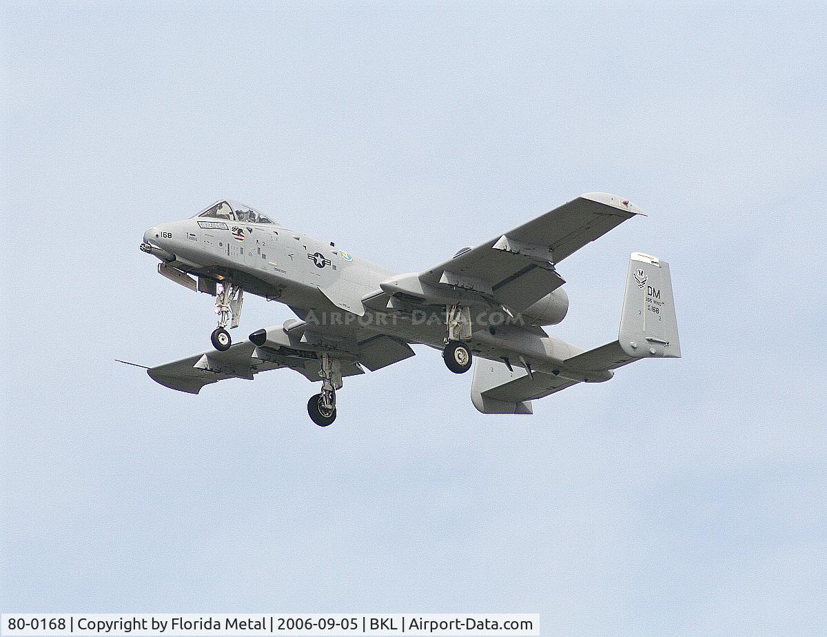 80-0168, 1980 Fairchild Republic A-10A Thunderbolt II C/N A10-0518, A-10