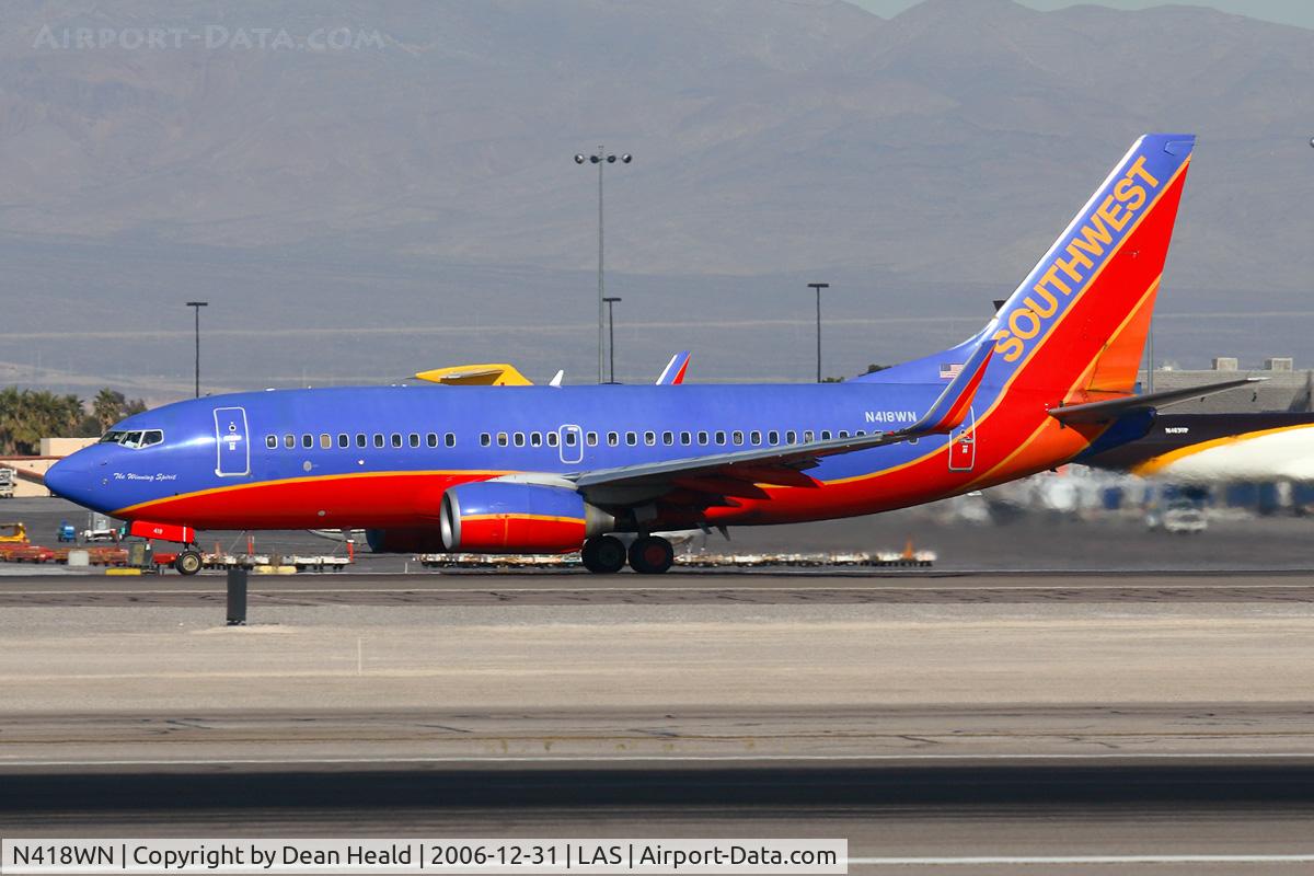 N418WN, 2001 Boeing 737-7H4 C/N 29823, Southwest Airlines N418WN 