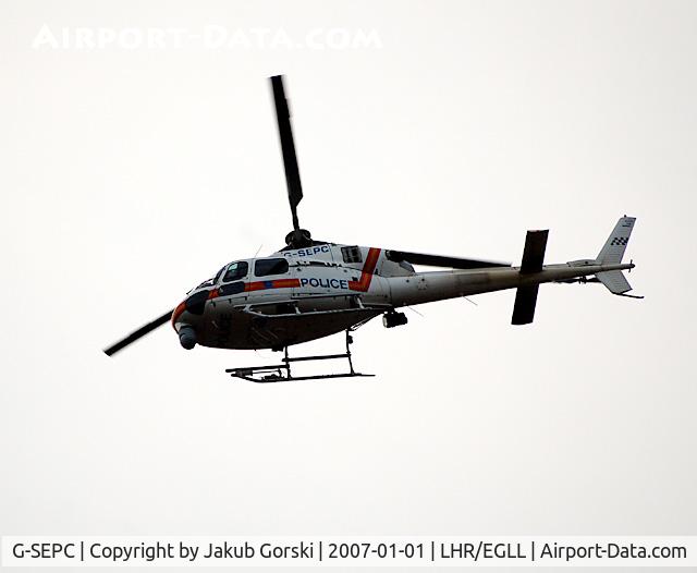 G-SEPC, 1995 Eurocopter AS-355N Ecureuil 2 C/N 5596, I took this picture at LHR/EGLL area.