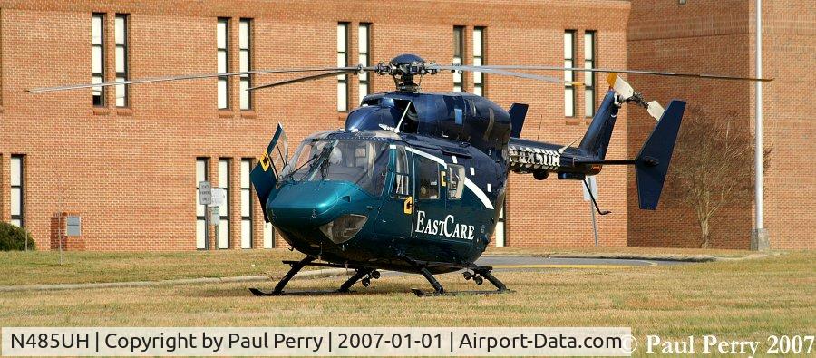 N485UH, Eurocopter-Kawasaki BK-117A-4 C/N 7036, In for another pickup in Ahoskie