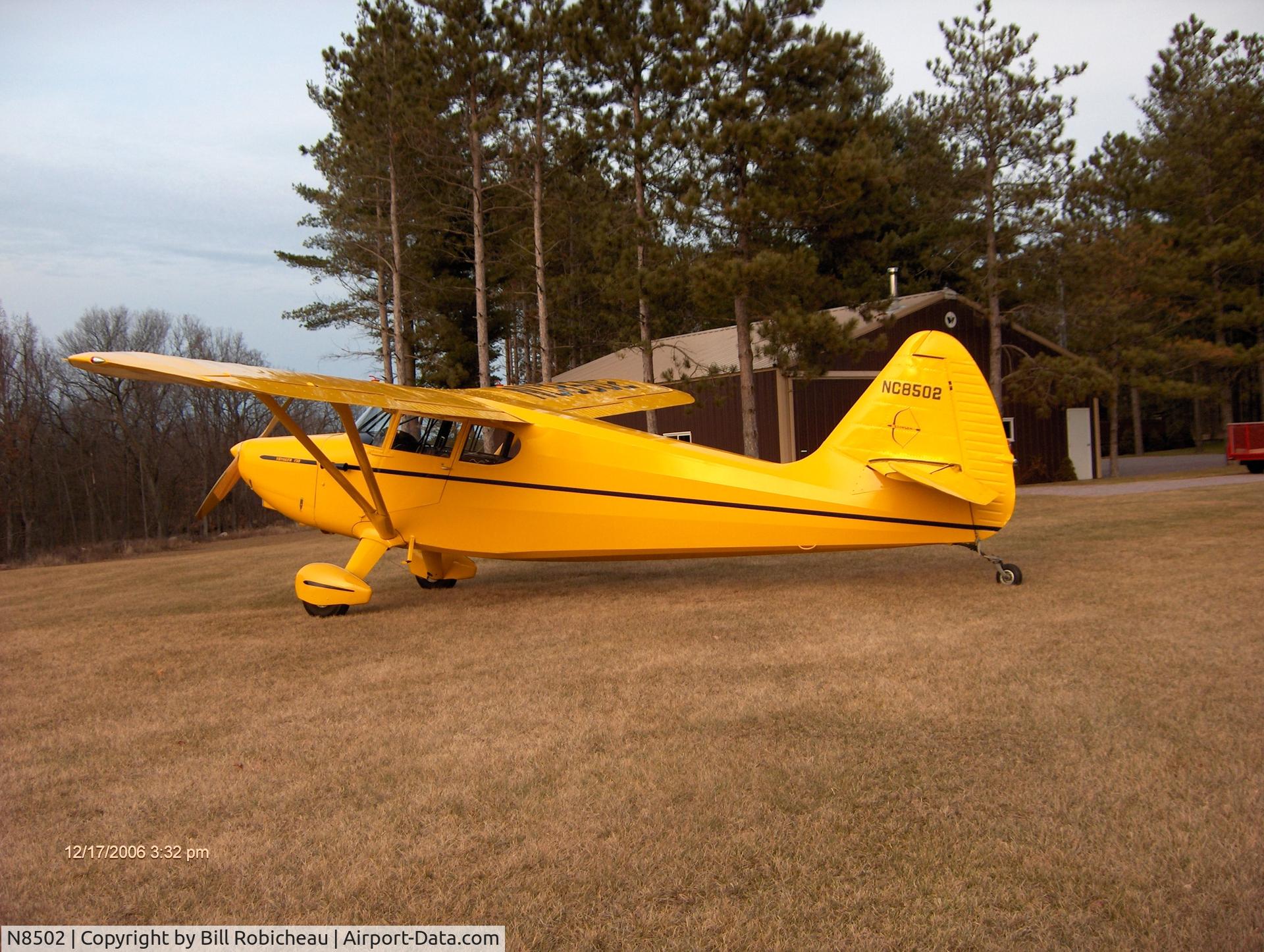 N8502, 1947 Stinson 108 Voyager C/N 108-1502, NC8502 at my private strip at home