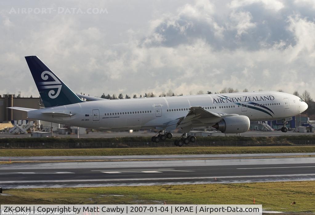ZK-OKH, 2007 Boeing 777-219/ER C/N 34379, First flight from Paine Field