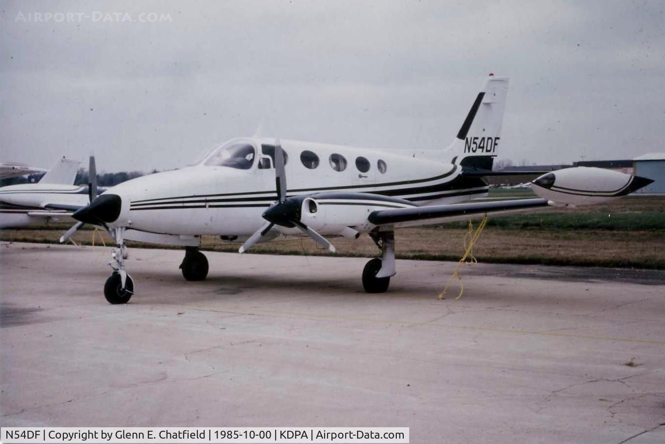 N54DF, 1972 Cessna 340 C/N 340-0172, Photo taken for aircraft recognition training
