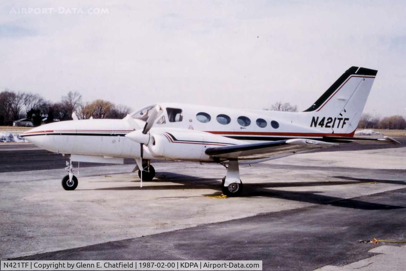 N421TF, 1978 Cessna 421C Golden Eagle C/N 421C0437, Photo taken for aircraft recognition training