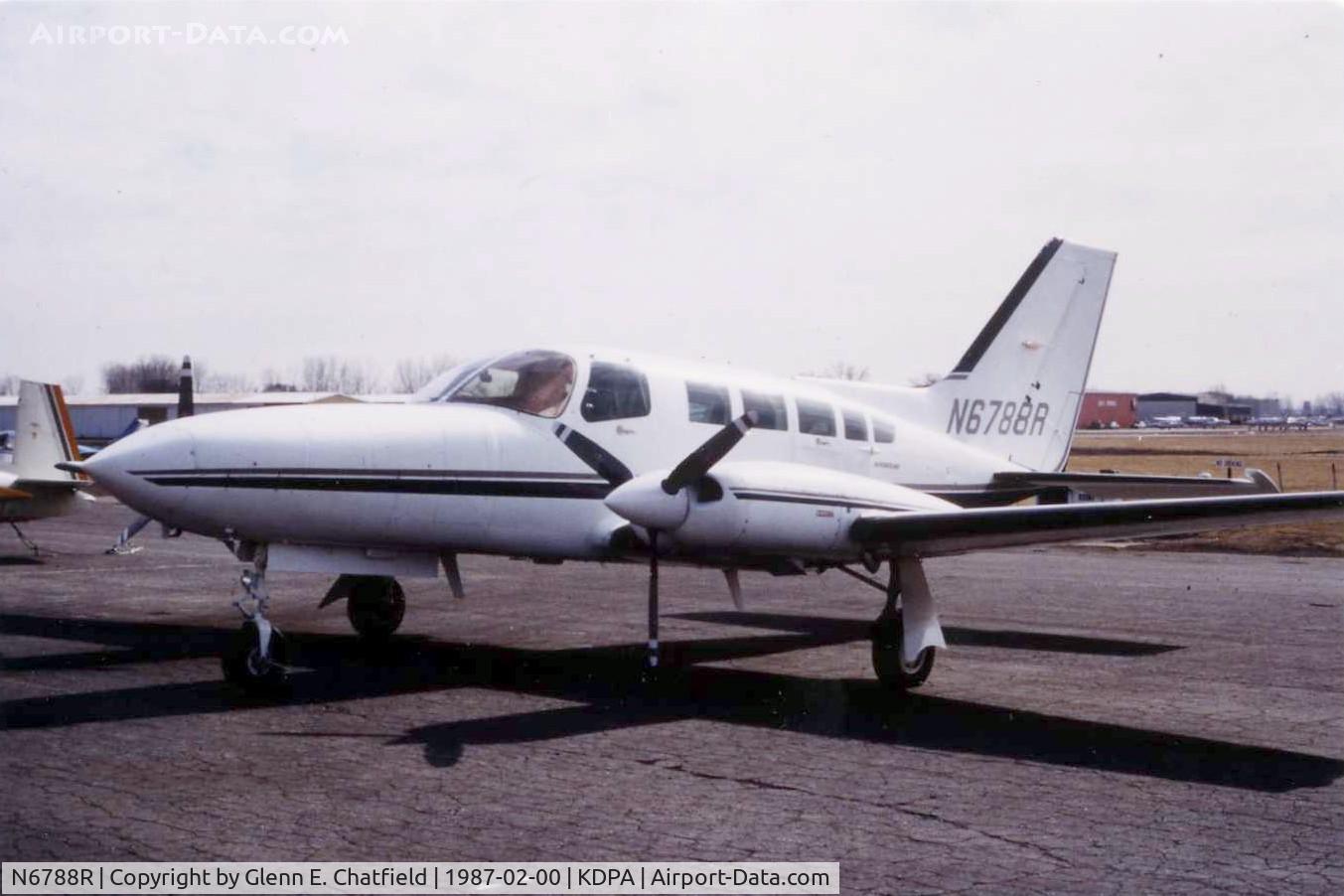N6788R, 1980 Cessna 402C C/N 402C0428, Photo taken for aircraft recognition training