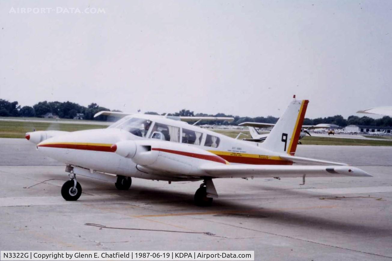 N3322G, 1970 Piper PA-39-160 Twin Comanche C/N 39-10, Photo taken for aircraft recognition training