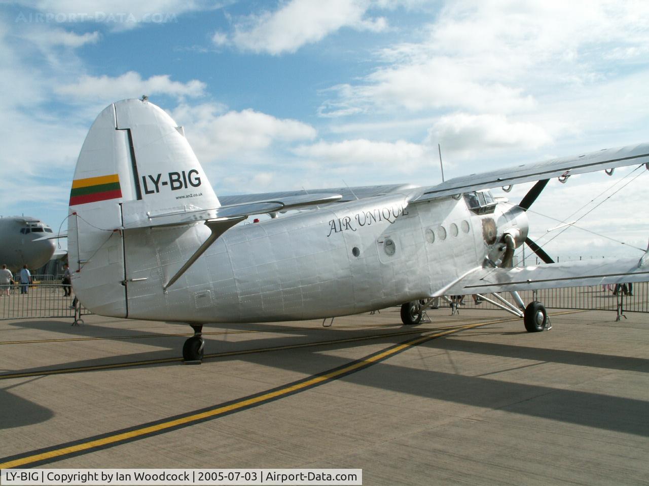 LY-BIG, 1989 Antonov An-2T C/N IG236-23, Antonov AN-2T/RAF Waddington show 2005