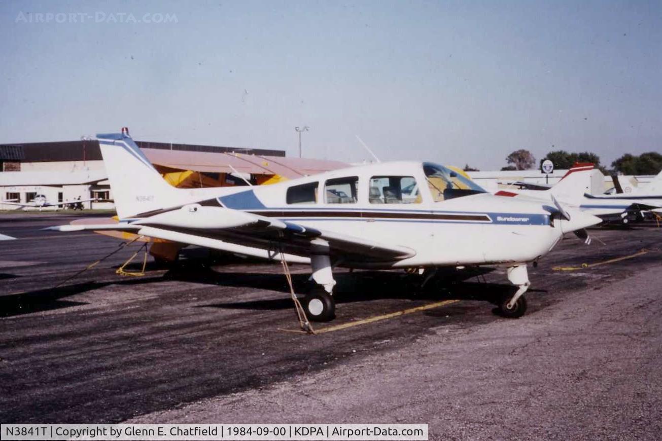 N3841T, 1981 Beech C23 Sundowner 180 C/N M-2307, Photo taken for aircraft recognition training