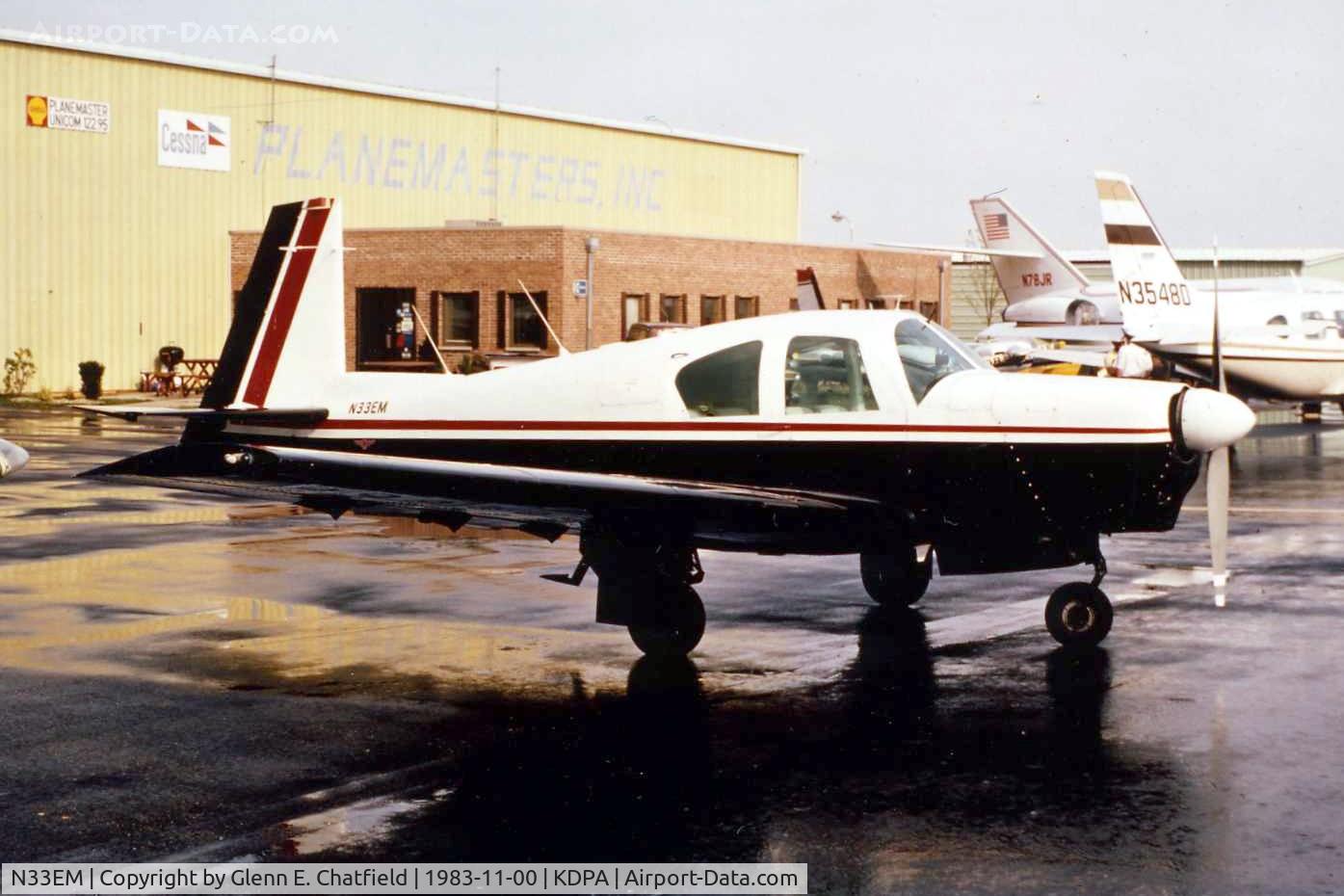 N33EM, 1961 Mooney M20B Mark 21 C/N 1850, Photo taken for aircraft recognition training