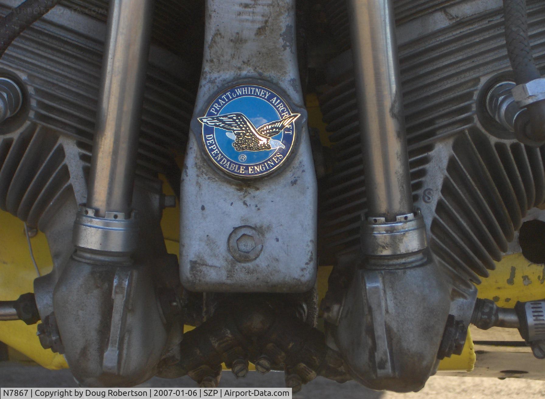 N7867, 1972 Grumman-Schweizer G-164A C/N 999, Grumman-Schweizer G-164 AG-CAT, Pratt & Whitney R-1340 600 Hp, PRATT & WHITNEY AIRCRAFT-DEPENDABLE ENGINES-registered trademark
