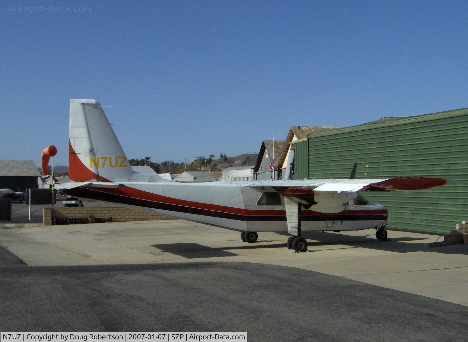 N7UZ, 1971 Britten-Norman BN-2A-27 Islander C/N C/N 0183, Britten-Norman BN-2A-27 ISLANDER, two Lycoming O-540-E4C5 260 Hp