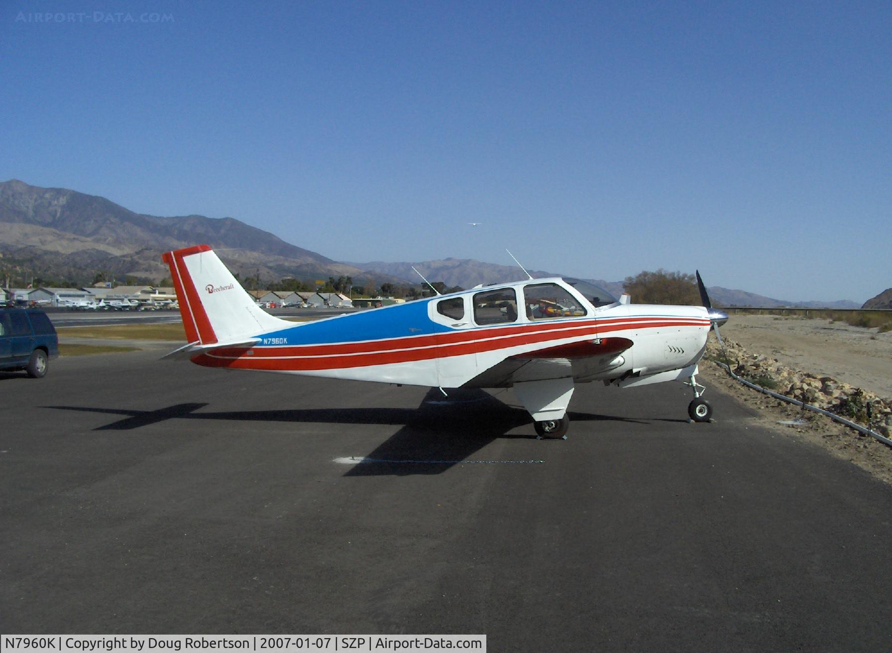 N7960K, 1964 Beech 35-B33 Debonair C/N CD-774, 1964 Beech 35-B33 DEBONAIR, Continental IO-470-K 225 Hp