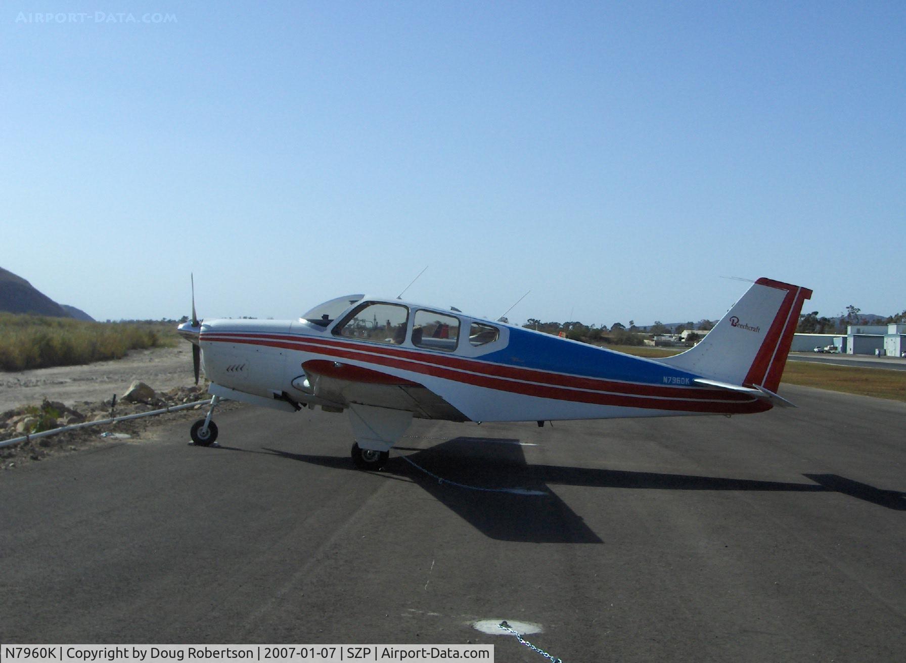 N7960K, 1964 Beech 35-B33 Debonair C/N CD-774, 1964 Beech 35-B33 DEBONAIR, Continental IO-470-K 225 Hp
